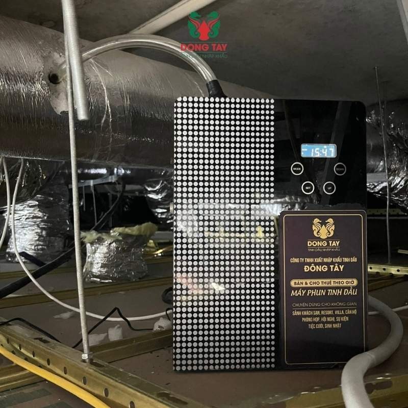 Máy phun tinh dầu công nghiệp giấu trần kết nối hệ thống điều hòa HVAC