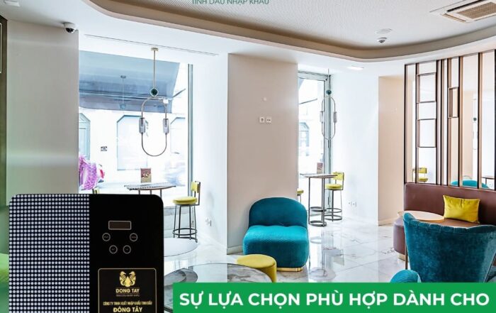 Máy khuếch tán tinh dầu công nghiệp Tinh Dầu Đông Tâycho không gian rộng như quán cafe, sảnh chờ