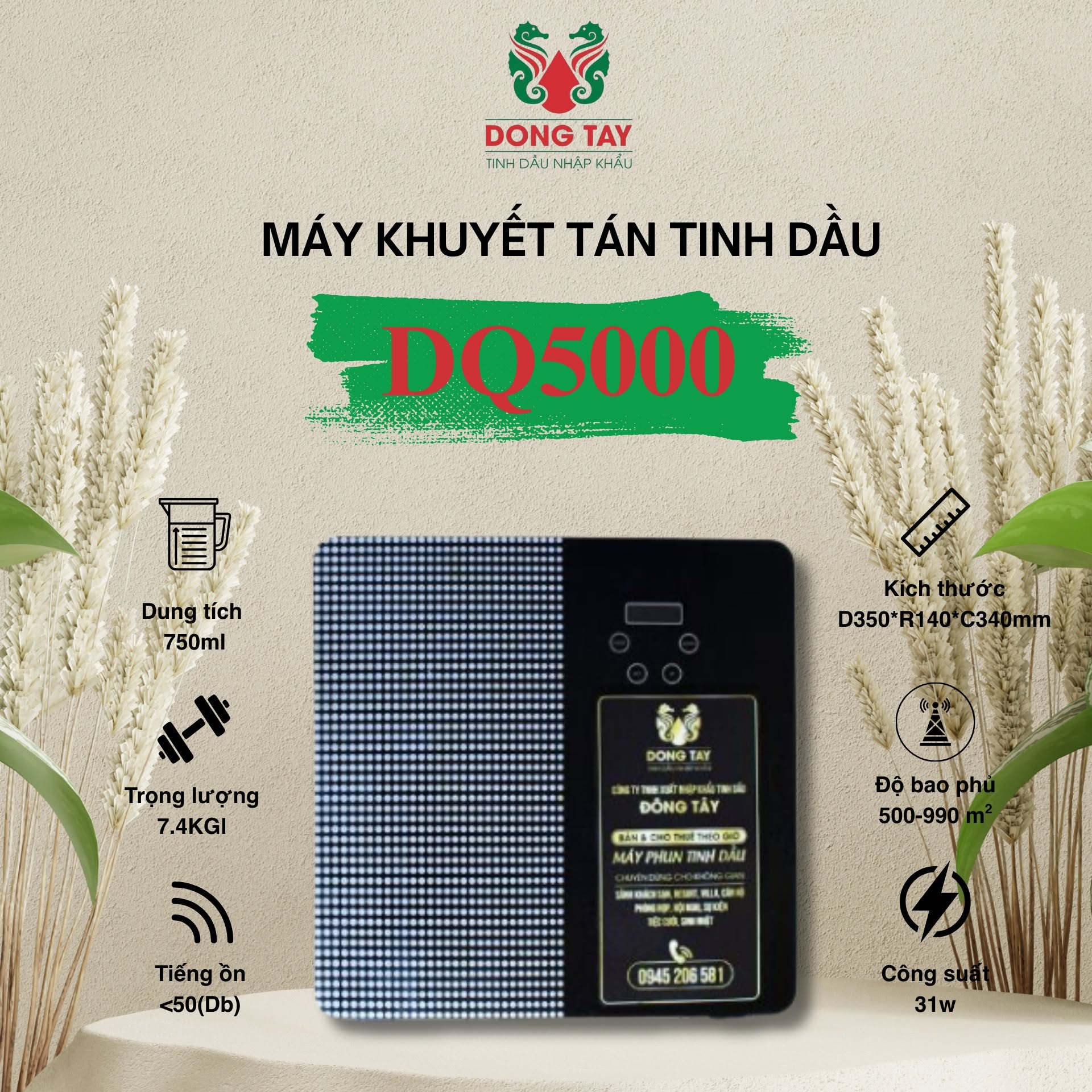 Máy khuếch tán tinh dầu công suất cực lớn DQ5000